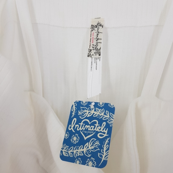 NWT Free People Marissa Ribbed Ivory Bodysuit XS - Picture 7 of 10